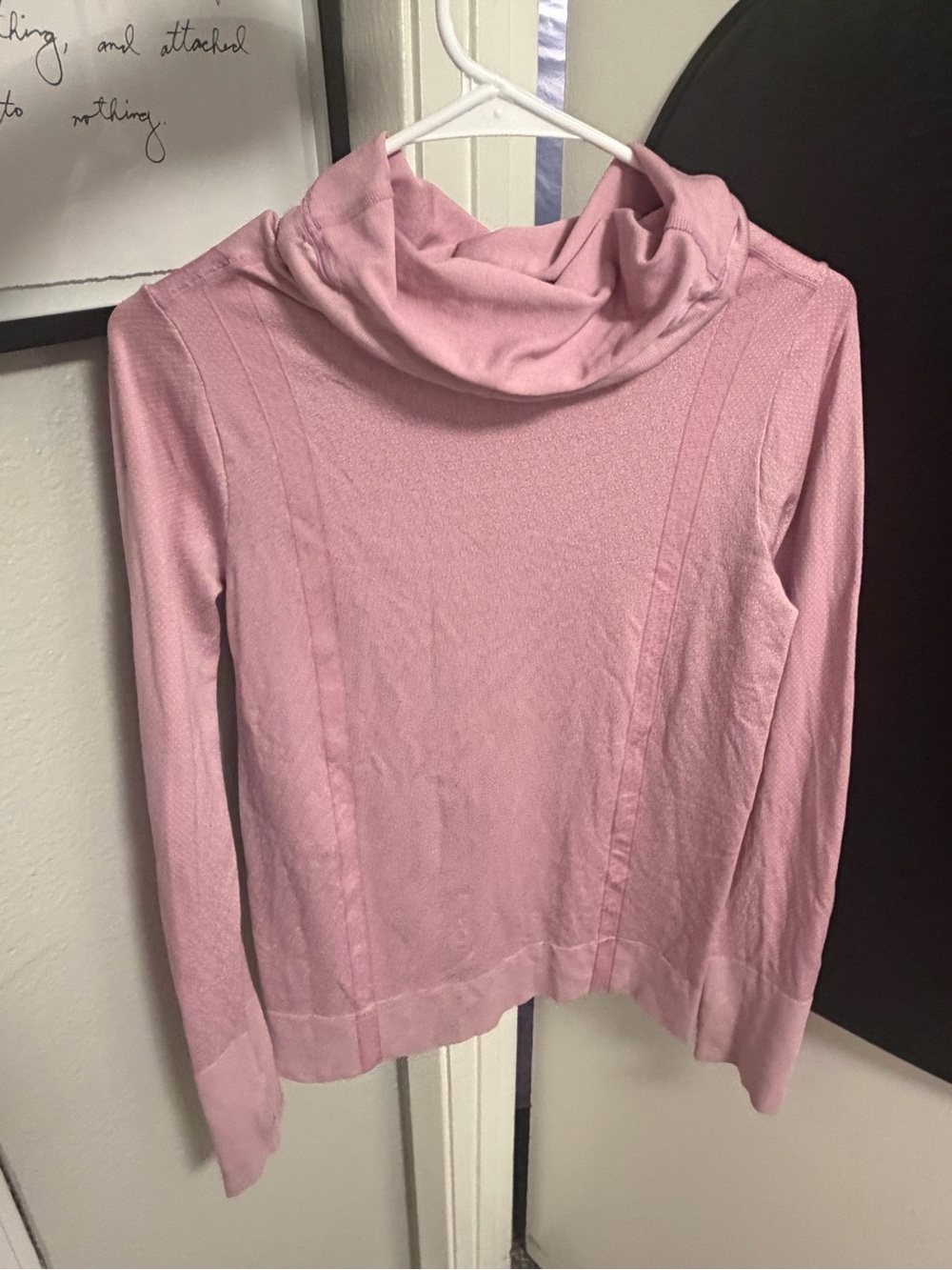 Under Armour Pink Cowl Neck Drawstring Knit Pullover Sweatshirt Size S - Picture 9 of 11